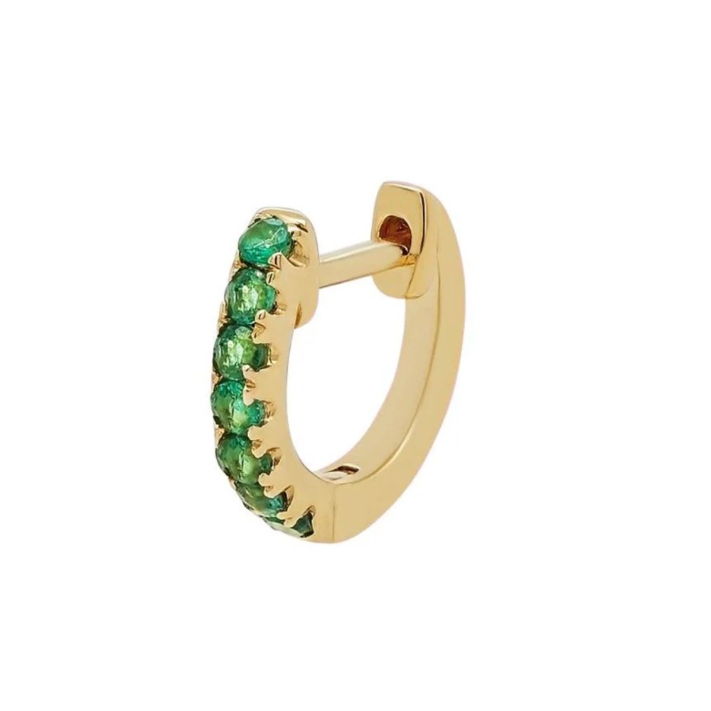 Porter Lyons Emerald Hoop Earring